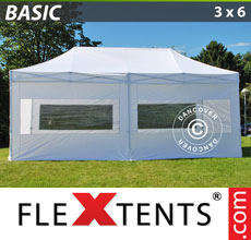 Faltzelt FleXtents 3x6 m Basic, weiss - verkauf von Alupavillon
