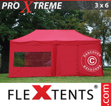Faltzelt Pro Xtreme 3x6 m, Rot inkl. 6 Wänden - verkauf von Alupavillon