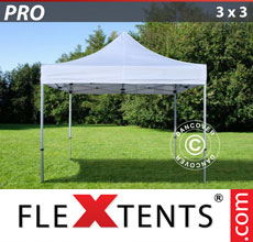 Faltzelt FleXtents Pro 3x3 m aus, weiß - verkauf von Alupavillon