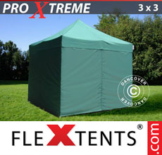 Faltzelt Pro Xtreme 3x3 m. Grün inkl. 4 Wänden - verkauf von Alupavillon