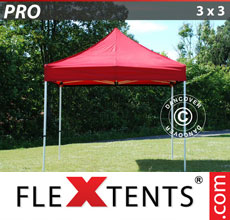 Faltzelt FleXtents Pro 3 x 3 m aus, rot - verkauf von Alupavillon