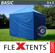 Faltzelt FleXtents 3x3 m Basic blau - verkauf von Alupavillon